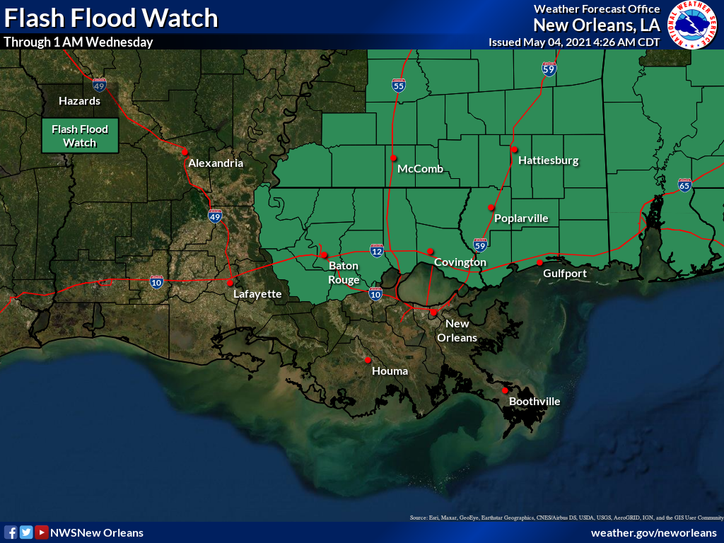 NWS Flash flood watch 5/4/21